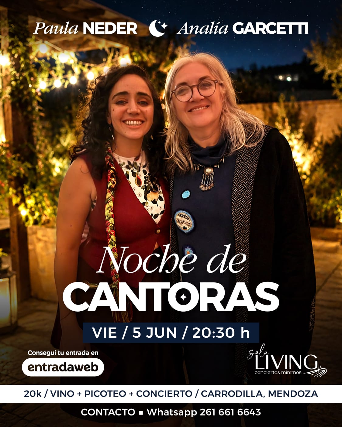 Noche de cantoras: Paula Neder y Analía Garcetti